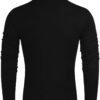 Poriff Men's Casual Slim Fit Basic Tops Knitted Lightweight Turtleneck Pullover Sweater