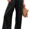 ANRABESS Women Linen Palazzo Pants Summer Boho Wide Leg High Waist Casual Lounge Pant 2025 Beach Travel Vacation Outfits