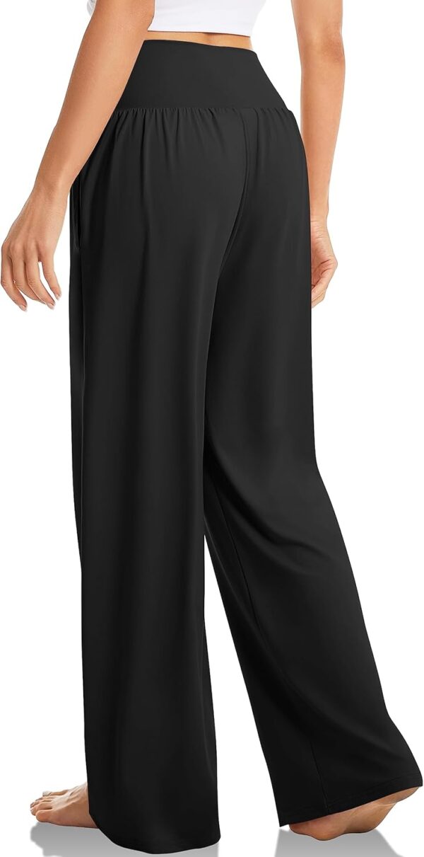 TARSE Women's Wide Leg Casual Loose Pants Yoga Sweatpants Comfy Crossover High Waisted Lounge Pajama Flowy Pants with Pockets