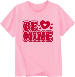 Toddler Girls Valentine's Day Shirt Cute Love Heart T-Shirts Kids Valentine's Day Shirts 2-10 Years