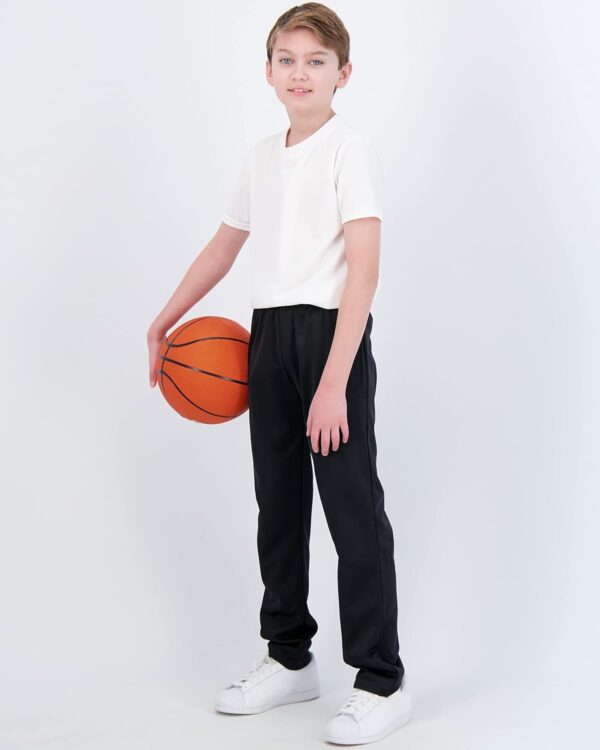 Real Essentials 3 Pack: Boys' Tricot Open Bottom Fleece-Lined Sweatpants with Pockets