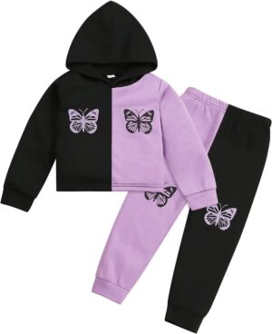 Kid Toddler Girl Clothes - Tie Dye Hoodie Sweatshirt Girl Outfits Pullover Jogger Hooded Sweatpant Set