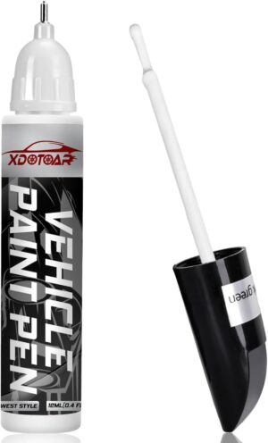 White Car Paint Touch Up Pen, Color Accurate Touch Up Paint for Cars, Professional Automotive Paint Scratch Repair, Lasting Auto Scratch Remover, Quick Drying, Easy to Use, Safe and Non-toxic