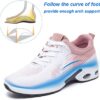 Padgene Womens Sneakers Air Cushion Running Shoes Lightweight Tennis Walking Shoes Mesh Breathable Gym Work Fashion Sneakers Athletic Comfortable Casual