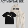 PUMA Toddler Boys Pants Set - 3 Piece Athletic T-Shirt, Zip Up Jacket, Jogger Pants - Boys Activewear Tricot Jogset (12M-4T)