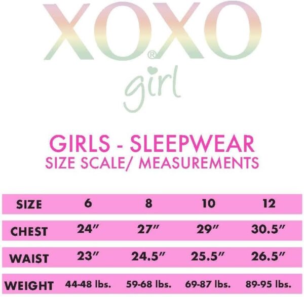 XOXO Girls Pants Set - 2 Piece All Over Print Hacci Knit Long Sleeve Top and Joggers - Matching Outfit for Girls (6-12)