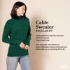 Amazon Essentials Women's Winter Sweater, Soft Touch Funnel Neck Cable Knit