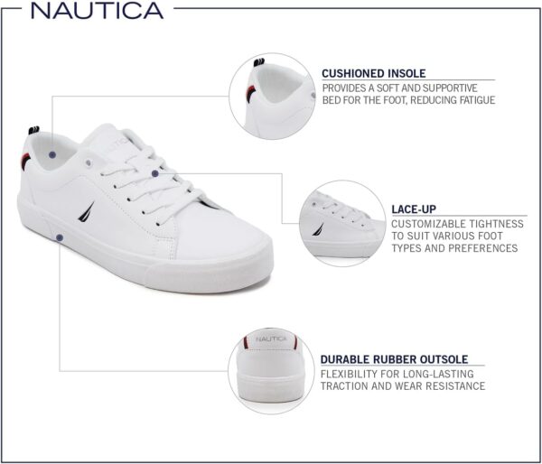 Nautica Men's Casual Shoe, Classic Lace-Up Low Top Loafer, Fashion Sneaker - in Medium & Wide Width Sizes