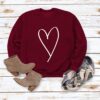 Valentine's Day Crewneck Pullover Shirts Women Long Sleeve Love Heart Sweatshirts Graphic Lover Gift Mother’s Day