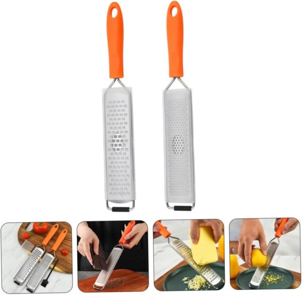 2pcs Cheese Grater Kitchen Grater Multifunctional Grater Multi Functional Grater Stainless Steel Grater Vegetable Cutter Small Grater Vegetable Grating Tool Kitchen Gadget