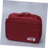 Gadpiparty Travel Storage Bag Kit for Data Cables U Disks Power Banks & Electronics Accessories Compact Organizer Case for Gadgets Wine Red