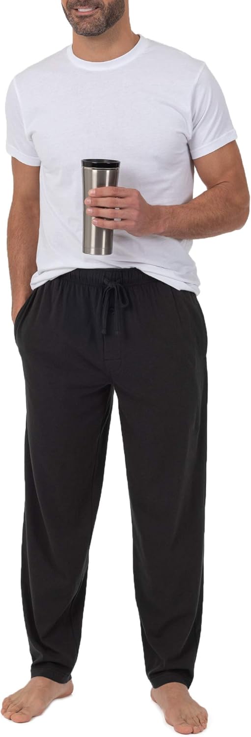 Fruit of the Loom Men's Extended Sizes Jersey Knit Sleep Pajama Lounge Pant (1 & 2 Packs)