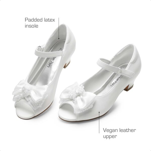 DREAM PAIRS Girls Heels Dress Shoes Flats for Wedding Bow Flower Princess Shoes for Little Kid/Big Kid