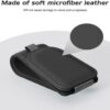 Sotfamily Sunglass Holder for Car Visor, Suede Cloth Magnetic Sunglass Organizer for Car Accessories, 2 Packs, Black