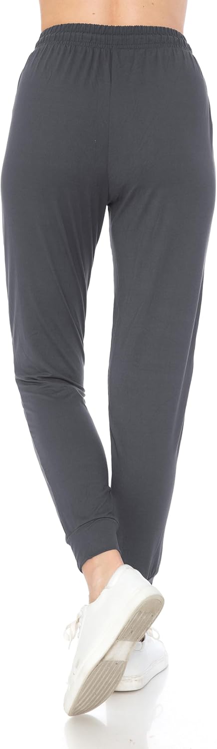 Leggings Depot Women's Relaxed-fit Jogger Track Cuff Sweatpants with Pockets for Yoga, Workout