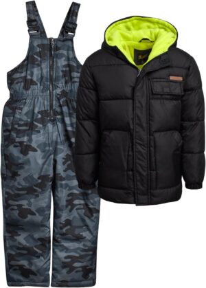 iXtreme Boys' Snowsuit - 2 Piece Heavyweight Insulated Ski Jacket and Snow Bib (12M-7)