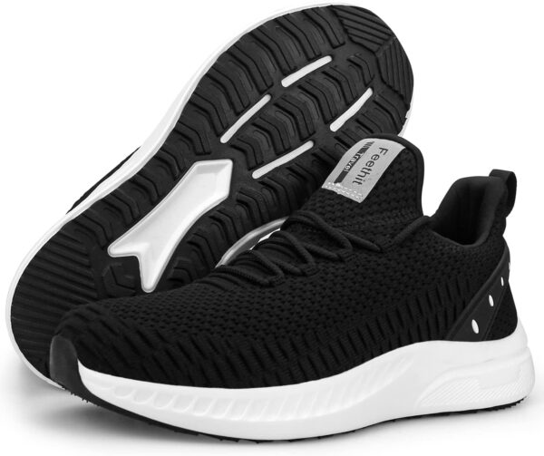 Feethit Mens Slip On Walking Shoes Blade Tennis Shoes Non Slip Running Shoes Lightweight Workout Shoes Breathable Mesh Fashion Sneakers