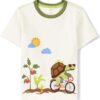 Gymboree Boys' and Toddler Spring and Summer Embroidered Graphic Short Sleeve T-Shirts