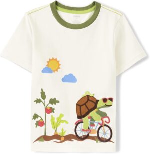 Gymboree Boys' and Toddler Spring and Summer Embroidered Graphic Short Sleeve T-Shirts