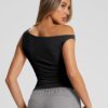 Trendy Queen Womens Off The Shoulder Tops Summer Shirts Going Out Crop Tank Top Y2K T Corset Tube Cute Fashion Outfits