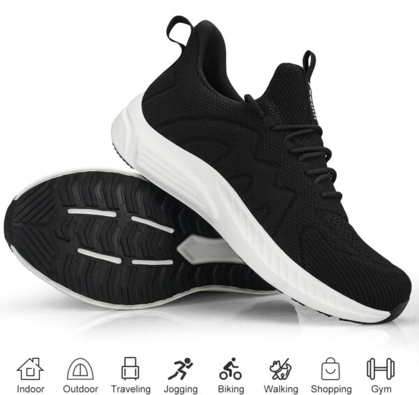 Feethit Mens Non Slip Walking Sneakers Lightweight Breathable Slip on Running Shoes Athletic Gym Tennis Shoes for Men