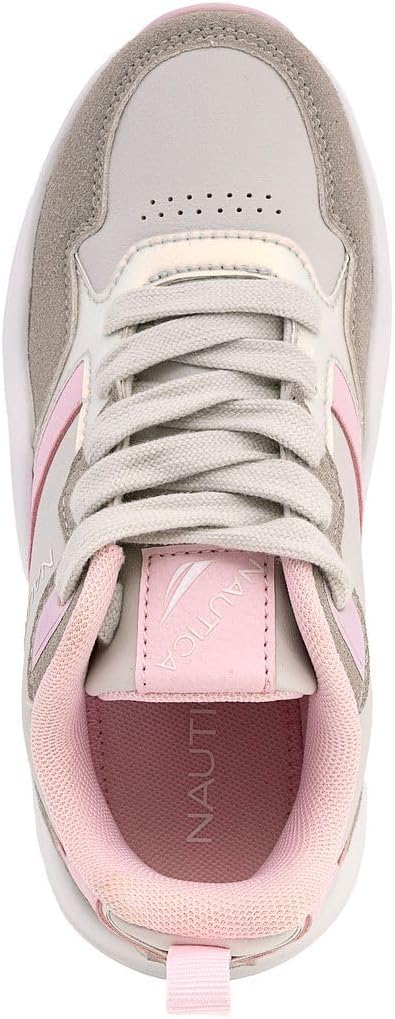 Nautica Girls' Sneakers - Lace-Up Tennis Shoes, Casual & Comfortable for Toddlers,Toddler, Little Kids & Big Kids (Platform/Regular)