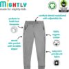 Mightly Boys and Girls' Sweatpants Joggers | Organic Cotton Soft Fleece Track Pants, Stretch Waistband, Fair Trade Certified