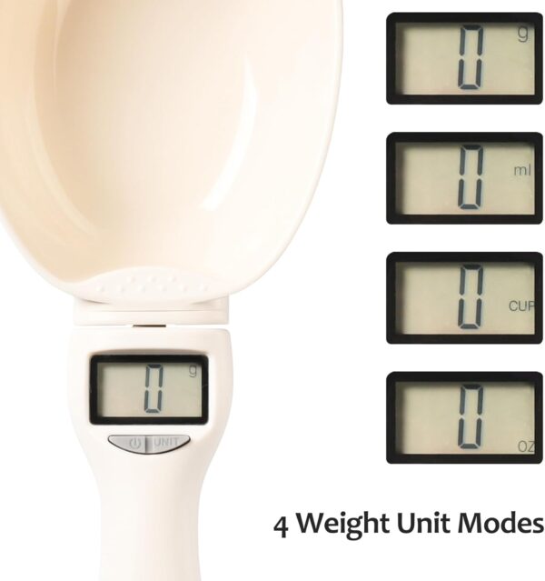 Electronic Digital Measuring Spoon,800g/0.1g High Precision Food Spoon Scale with LCD Screen,for Measuring Dog Cat Food Daily Meals,Kitchen Gadget