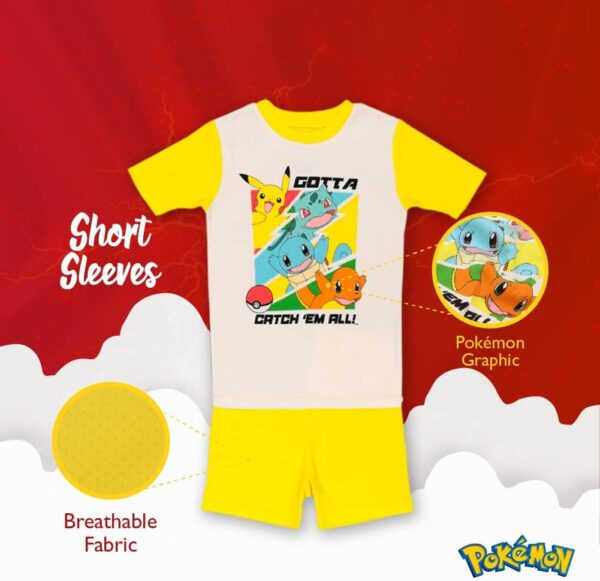 Pokemon Boys' 6-Piece Snug-fit Cotton Pajama Set, Soft & Cute for Kids