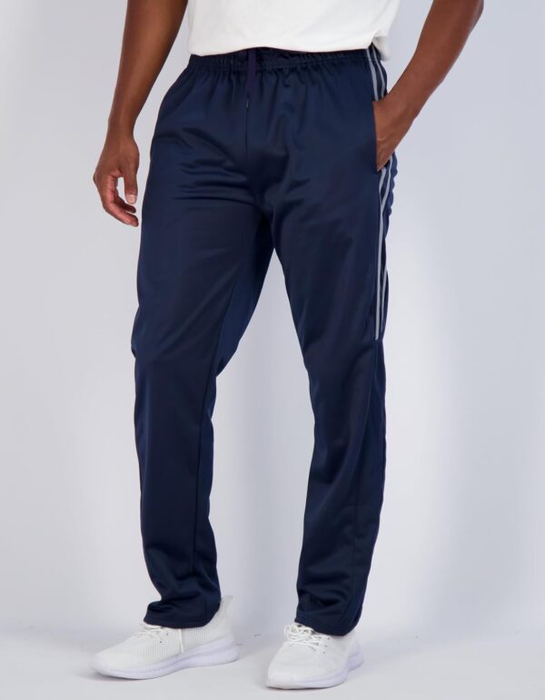 Real Essentials 3 Pack: Men's Active Athletic Casual Tricot Open Bottom Sweatpants with Pockets (Available in Big & Tall)