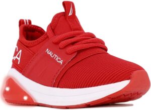 Nautica Kids Light Up Flashing Sneaker Athletic Running Shoes Lace-Up/Bungee/Slip-on |Boy - Girl|(Little Kid/Big Kid) Kappil Parks Neave Lights