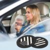 AUCELI 4 Pack Car Cup Holder Coasters, Colored American Flag US Flag Insert Car Cup Coaster, 2.75 Inch Anti Slip Shockproof Embedded Drink Mat, Vehicle Interior Decor Accessories