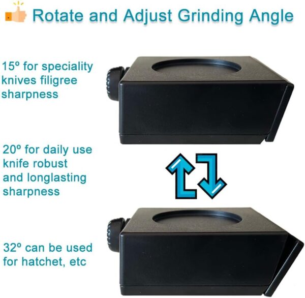 Rolling Knife Sharpener Professional Adjustable Grinding Angle 15° to 32° with Magnetic Holder for Razor Sharp Edges Easy Knifes Sharpening Kit Kitchen Sharpener Tool Gadgets & Gifts