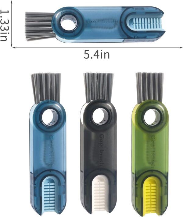 3 in 1 Cup Lid Gap Cleaning Brush Set, Multifunctional Insulation Bottle Cleaning Tools, Mutipurpose Tiny Silicone Cup Holder Cleaner, Home Kitchen Cleaning Tools