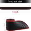 SINGARO Car Rear Bumper Protector, 41inch x3.5inch Car/SUV Universal Rubber Anti-Scratch Trunk Exterior Accessories（Red Border）