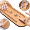 Table Top Mini Bowling Game Set-Tabletop Wooden Board Mini Arcade Desktop Tiny Bowling Shooting Alley Office Desk Stress Relief Gadgets Small Finger Toys Fun Gag Gifts for MenWomen Kids Teens Boys