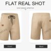 JMIERR Mens Casual Shorts - Cotton Drawstring Summer Beach Stretch Twill Chino Golf Shorts