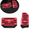 2PCS Non-Slip Car Pedal Covers,Premium Aluminum Alloy Gas and Brake Pedals Covers for Safe Driving,Car Mods Accessories Fits Automatic Transmission Car Truck SUV Van (Red/2pcs)