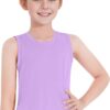 JOCMIC Girls Tank Tops Quick Dry Kids Sleeveless Athletic Shirts for Gym Yoga Running