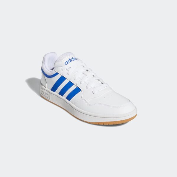 adidas Men's Hoops 3.0 Basketball Shoe, White/Team Royal Blue/Gum