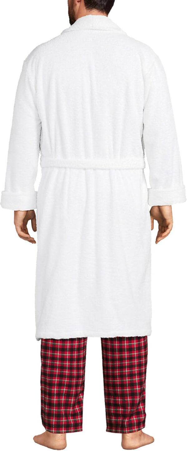 Lands' End Men's Calf Length Turkish Cotton Terry Bathrobe