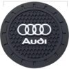 Car Cup Holder Coaster for Audi Recessed Silicone CupHolder Coaster Interior Accessories 2.75in 2Pieces Black