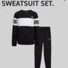 PUMA Boys' Jogger Set - 2 Piece Soft Fleece Pullover Crewneck Sweatshirts and Sweatpants For Boys - Casual Active Set (4-16)