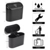 1 Packs Mini Car Trash Can Bin with Lid and 45pcs Trash Bags,Car Trash Can Bin,Car Garbage Trash Can Storage for Front Back Seat Accessories