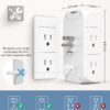 Wall Outlet Extender with Shelf and Night Light,Surge Protector,USB Wall Charger with 5 AC Outlets and 3 USB Ports 1 USB C Outlet Wide Space 3-Sided Power Strip Multi Plug Outlets…