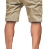 JMIERR Mens Casual Shorts - Cotton Drawstring Summer Beach Stretch Twill Chino Golf Shorts