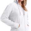 Hanes Women’s Slub Knit Full-Zip Hoodie, Textured Cotton Zip-Up T-Shirt Hoodie for Women