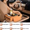 Car Armrest Cushion,5-in-1 Center Console Cover with 2 Storage Bags Cup Holder, Tissue Box Slot, Phone Slot for Car Sedans, Car Accessories Interior Organizers