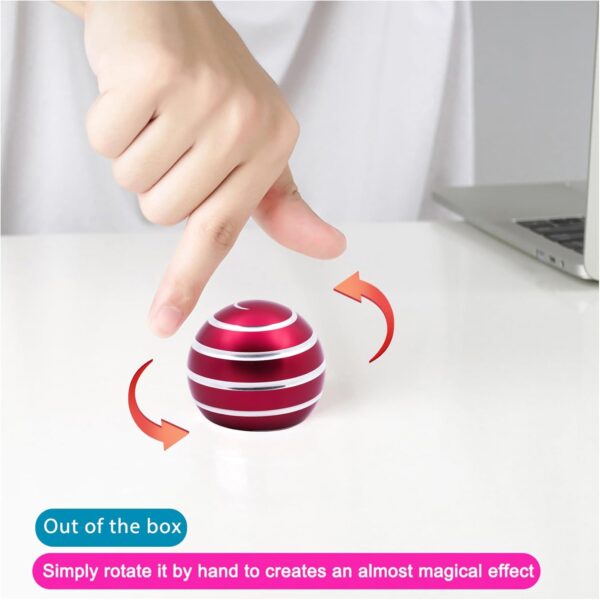 Desk Toys for Fidget Kinetic Cool-Gadgets: 180 Seconds Spinning Toy, Cool-Stuff Thing for Adult Teen Children Kid, Optical-Illusion Stress-Relief Gifts Ball for Man Women Home Office School Christmas