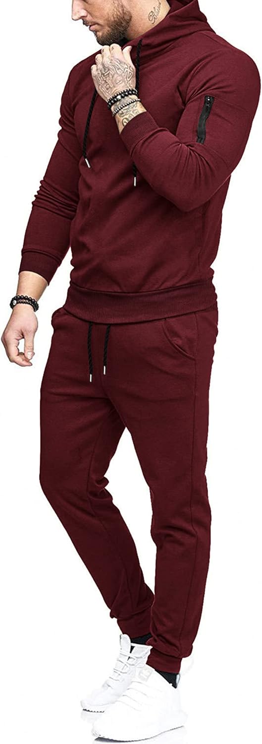 COOFANDY Men's Tracksuit 2 Piece Hooded Athletic Sweatsuits Casual Running Jogging Sport Suit Sets